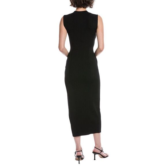 Lela Rose Womens Midi Sweaterdress, Black - Picture 2 of 3